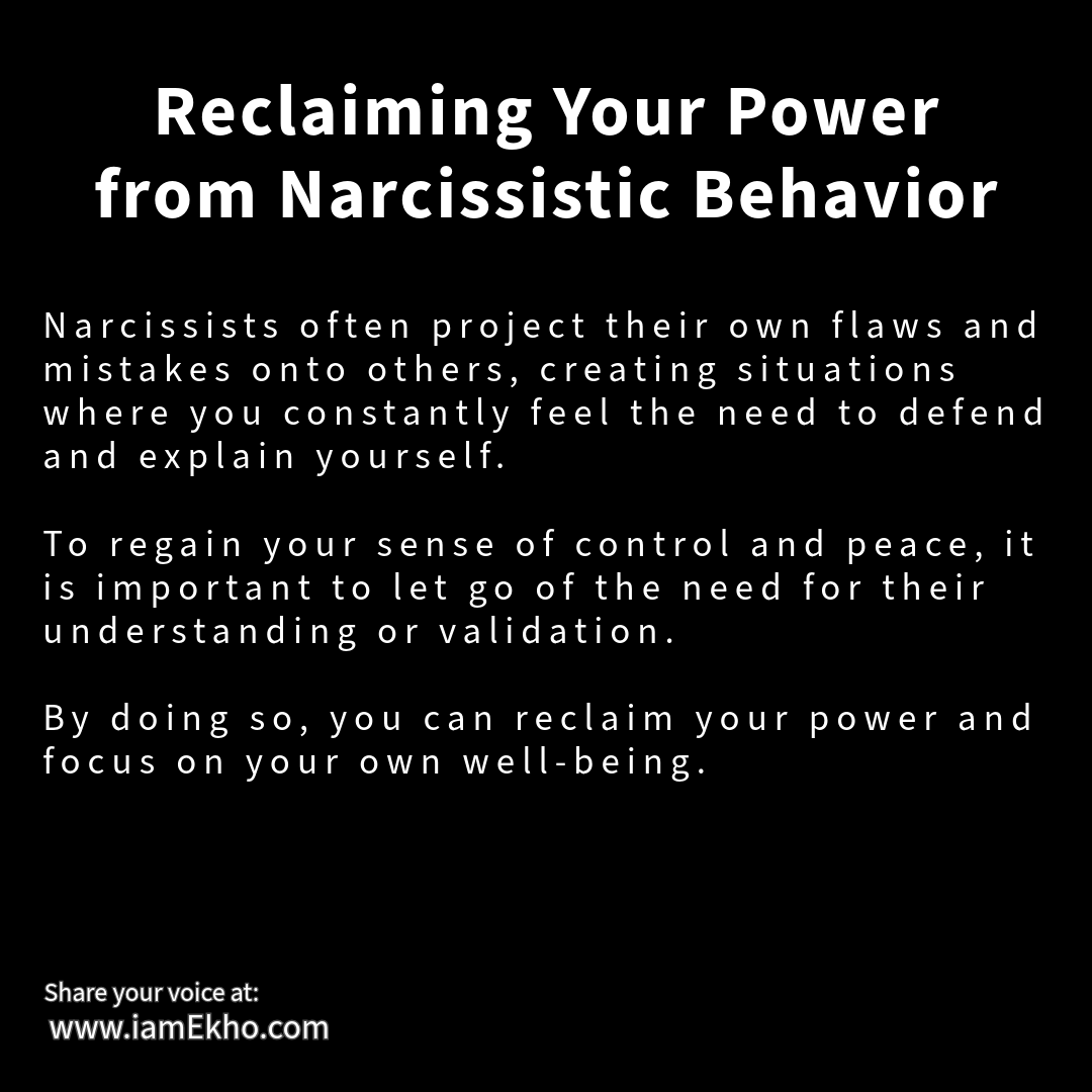 Reclaiming Your Power from Narcissistic Behavior
