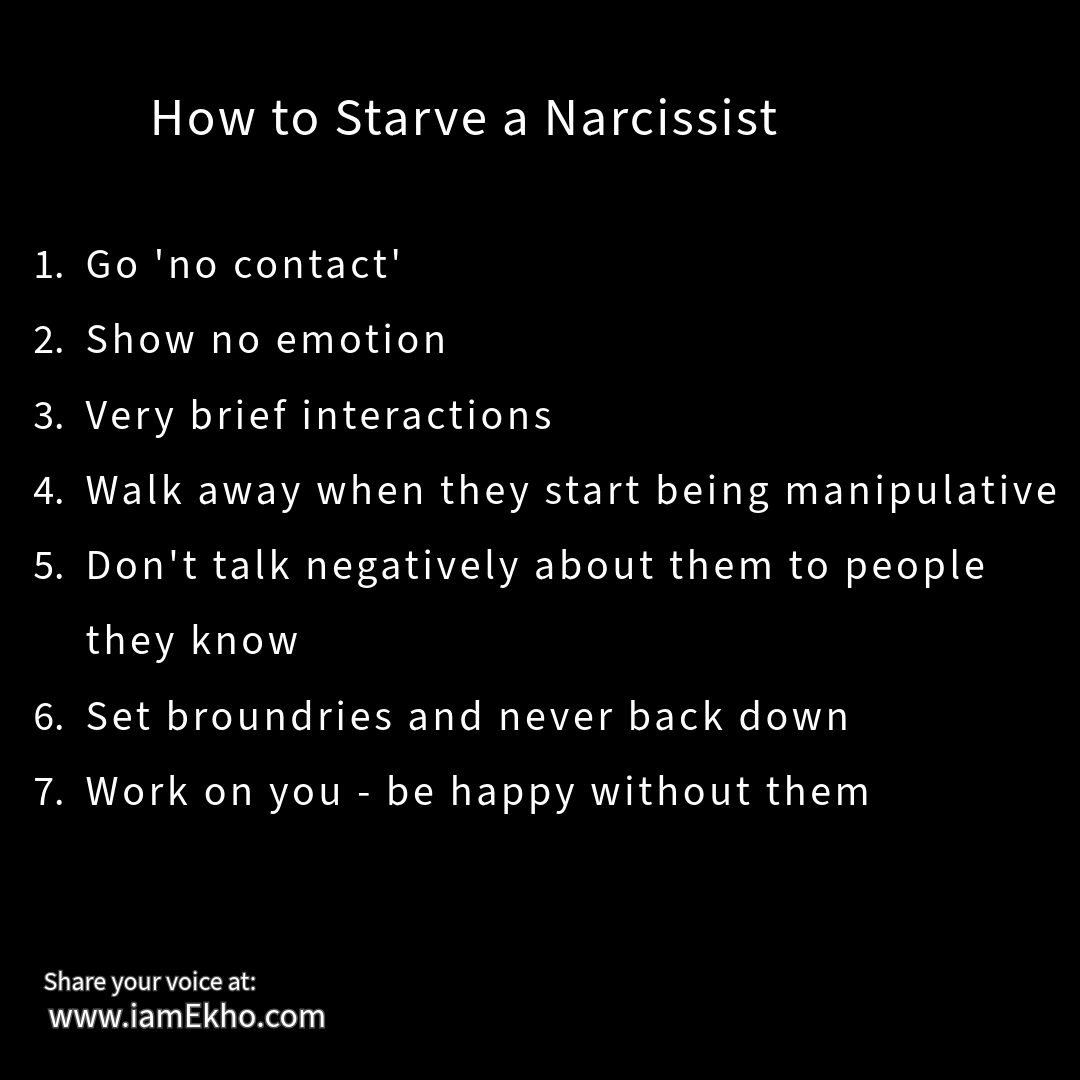 How to Starve a Narcissist